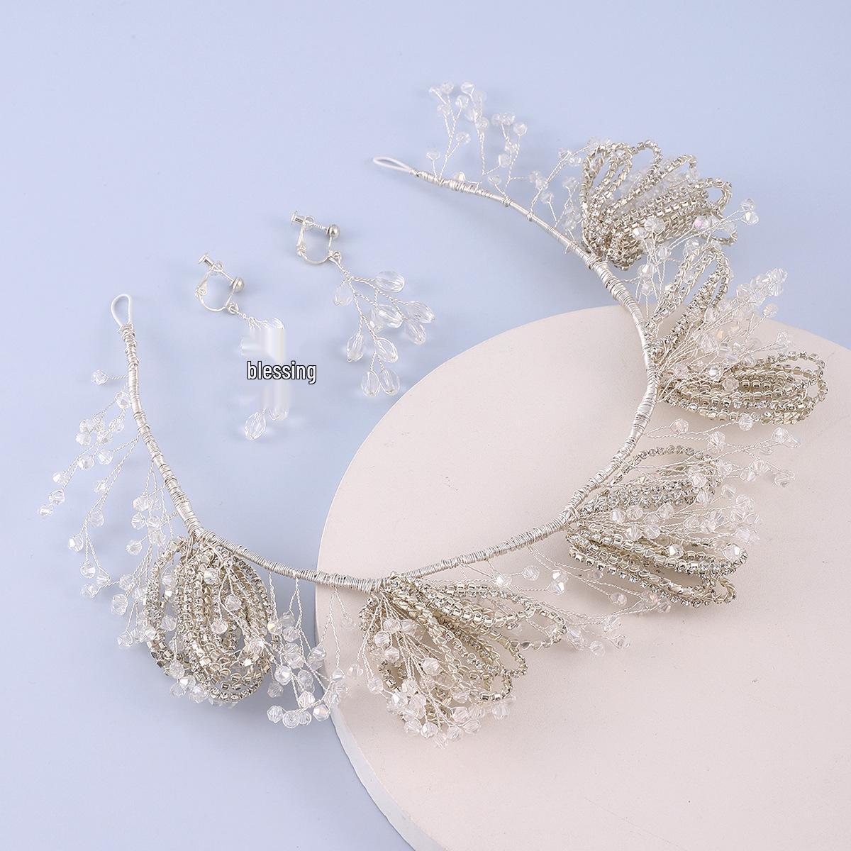 Handmade Rhinestone Crystal Bridal Hair Accessory Set