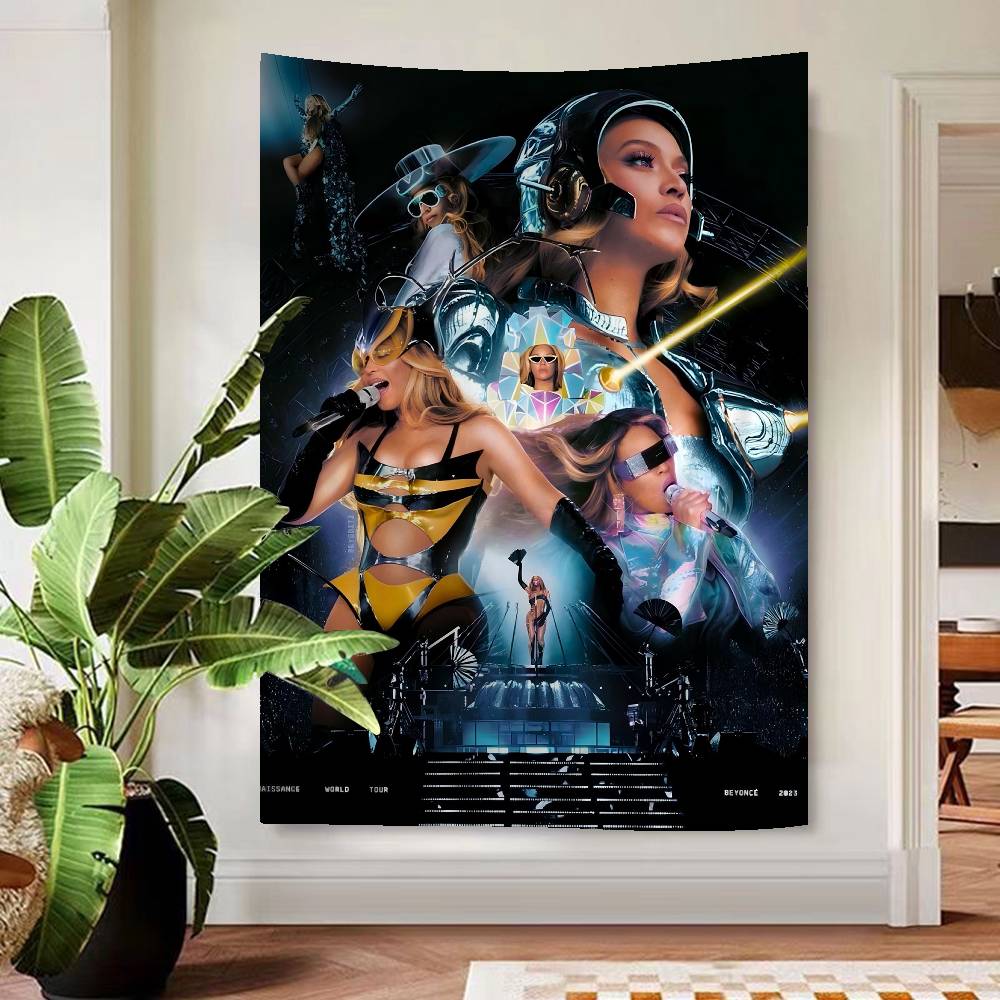 Beyonce Super Singer Printed Large Wall Tapestry Art Science Fiction Room Home Decor Decor Blanket