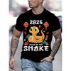 Chinese Year Of The Snake T-shirt Men Women Lunar New Year Trendy Tee Shirts 3D Printed Pattern Unisex Harajuku Tops