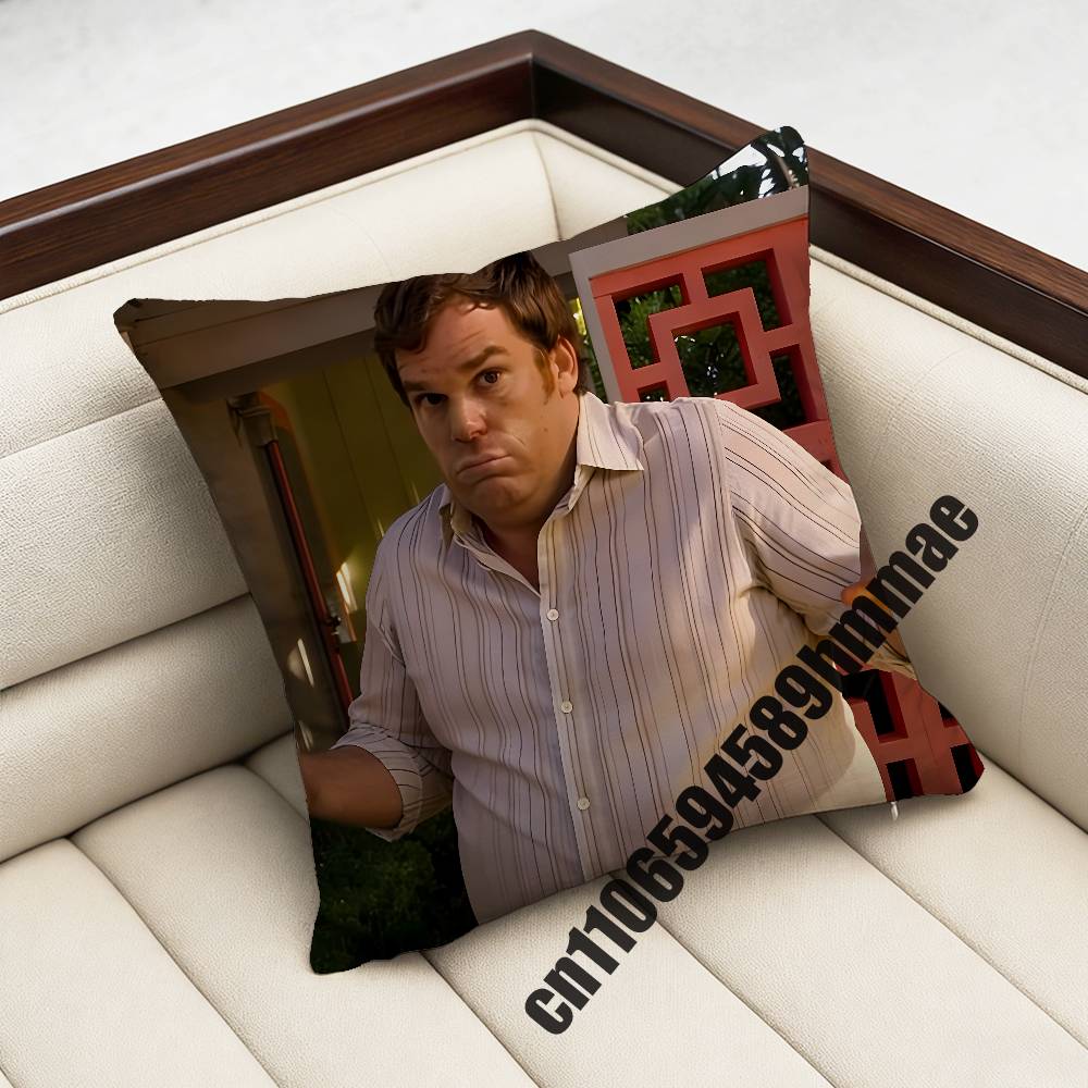 For D-Dexter M-Morgan Michael C Hall Throw Pillow Case Sham 45X45Cm 40X40Cm Square Car Pillowcase Pad Cushion Cover Peach skin 18*18(CM)-1Pcs