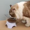 1PCS Elevated Cat Dog Bowl Transparent Plastic Pet Feeder Dish with Neck Protection Ergonomic High Raised Durable Accessories