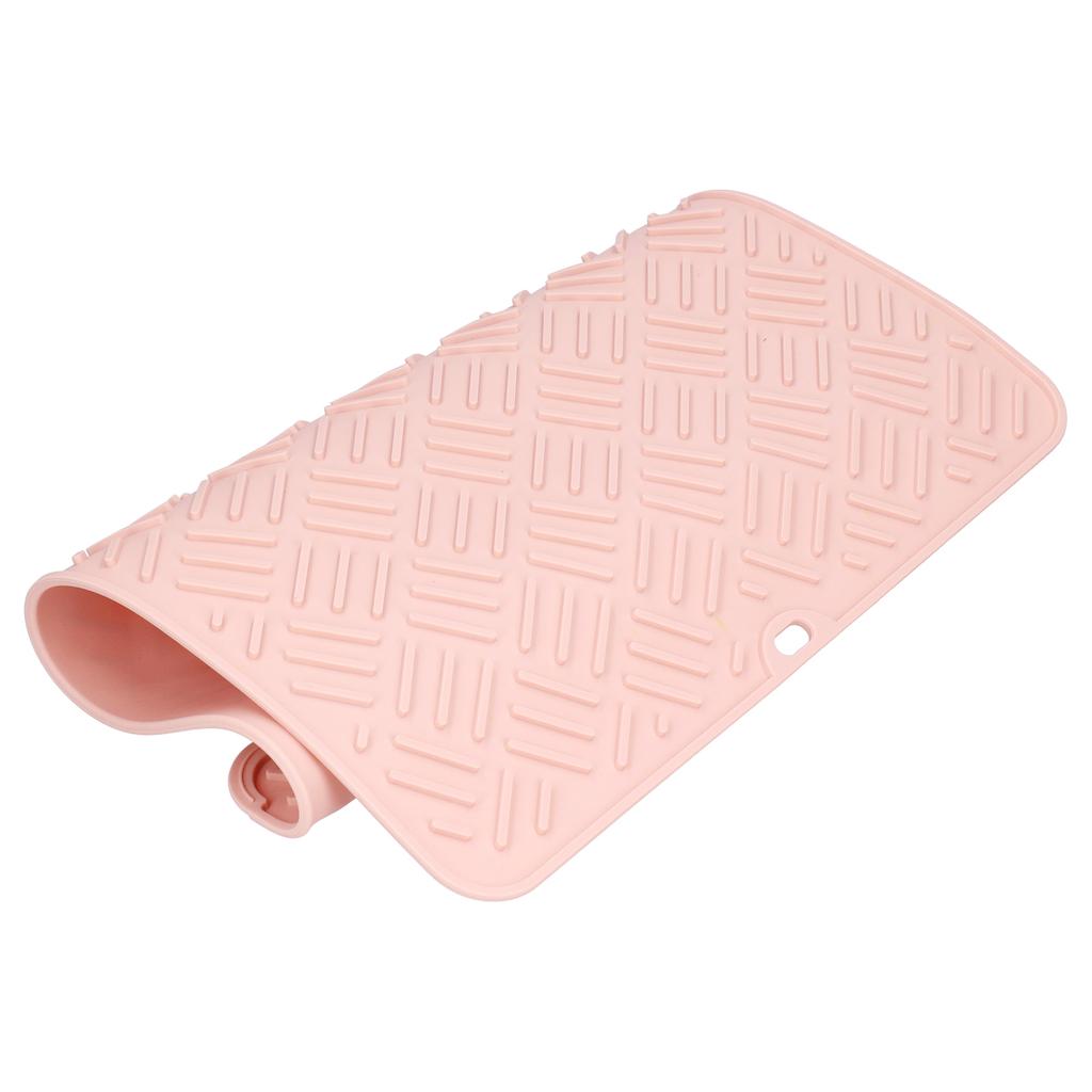 Silicone Heat Insulation Pad Desktop AntiScaldWaterproof Silicone Pad for Home Kitchen(Pink, 45x35cm )