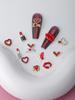 Valentine's Day Heart Perfume Bottle Mouth Lipstick Nail Charms 1Box(60pcs) 3D Alloy Nail Art Decorations DIY 2025 Gift For Girls