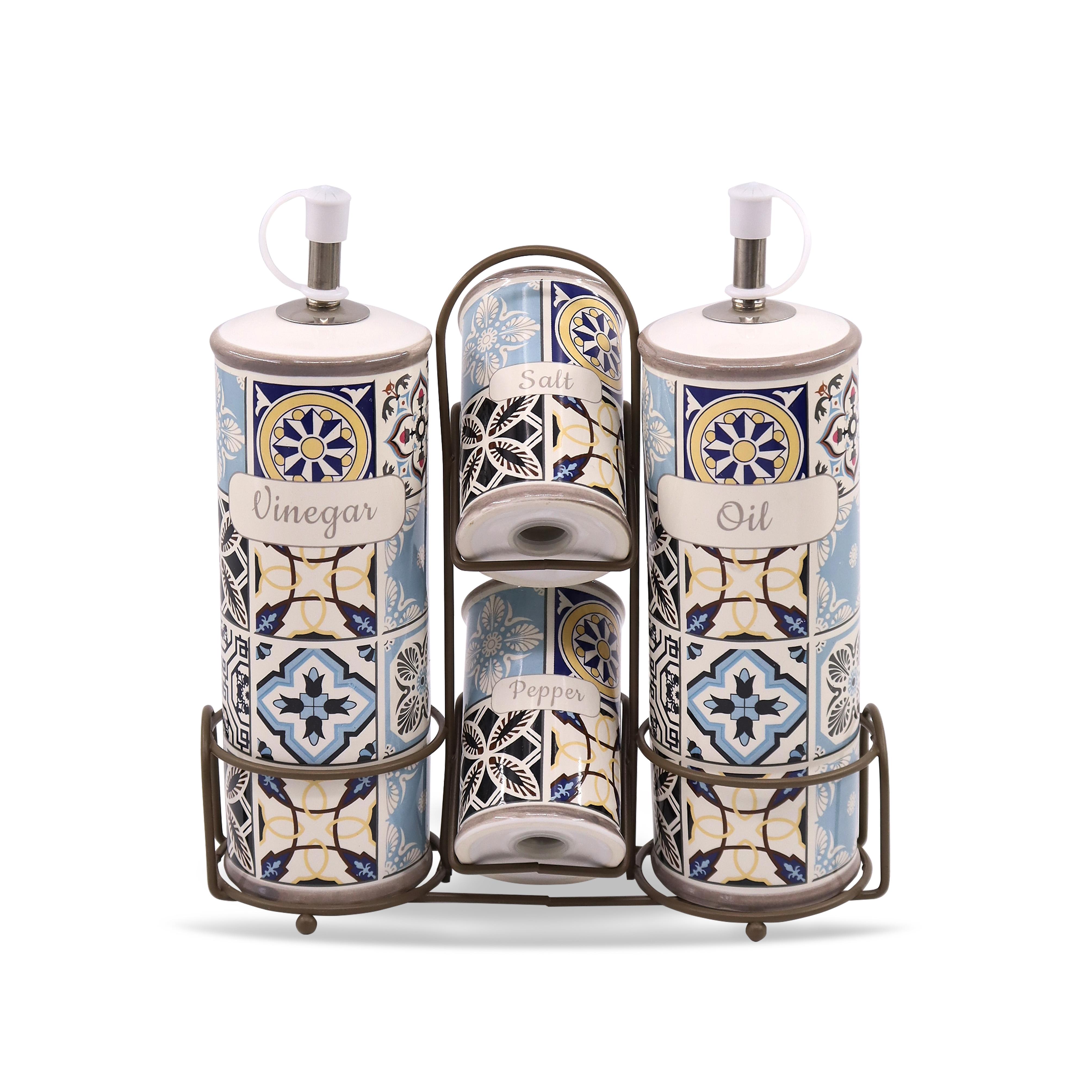 Ceramiczny zestaw do przypraw 5-ele MAESTRO Holiday in Porto MR-20005-04S