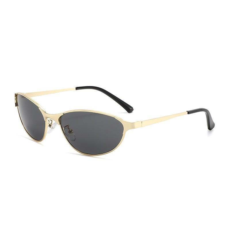 2025 Summer Gucciinspired Cat Eye Sunglasses With Uv Protection For Music Festivals And Outings GoldFrameGray