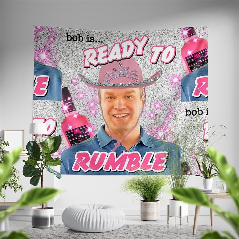 Aertemisi Bob Duncan Party Ready Funny Meme Tapestry Wall Hanging Art for Bedroom Living Room Decor Party Backdrop 100X70CM
