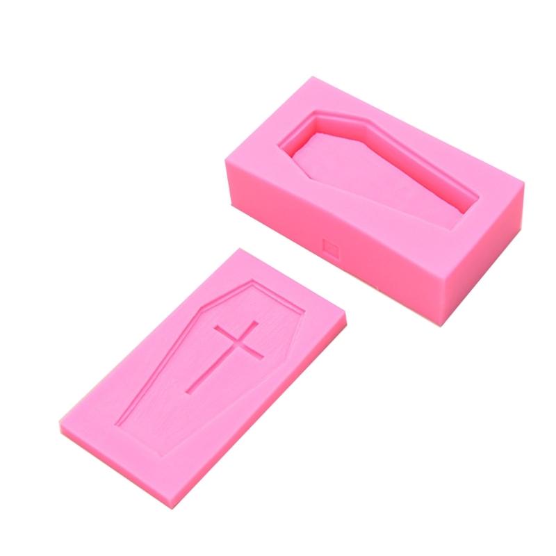 Silicone Chocolate Moulds Halloween Cross Coffin Shaped Candy Moulds Baking Tools Nonstick Silicone Material for Baking 1