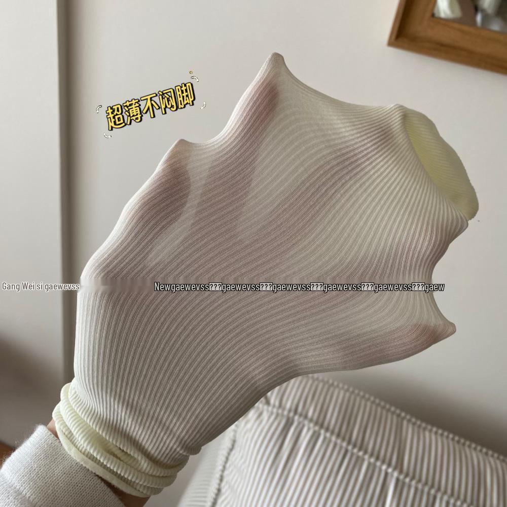 Koreanische Stapelsocken - Sommer Atmungsaktiv Einfarbig Leicht Schweißabsorbierend Vertikale Streifen Damensocken