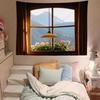 Illusion Window Tapestry Nature Scene Wall Art For Room Decor Rustic Aesthetic Living Room Background Ins Style Home Decoration