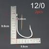 Stainless Steel Fishing Hooks 7731 Big Game Thick Tuna Bait Fishing Hook Sea Shark Extra Strong Saltwater