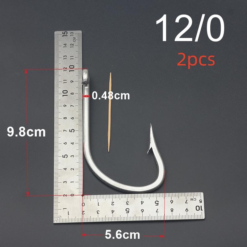 Stainless Steel Fishing Hooks 7731 Big Game Thick Tuna Bait Fishing Hook Sea Shark Extra Strong Saltwater