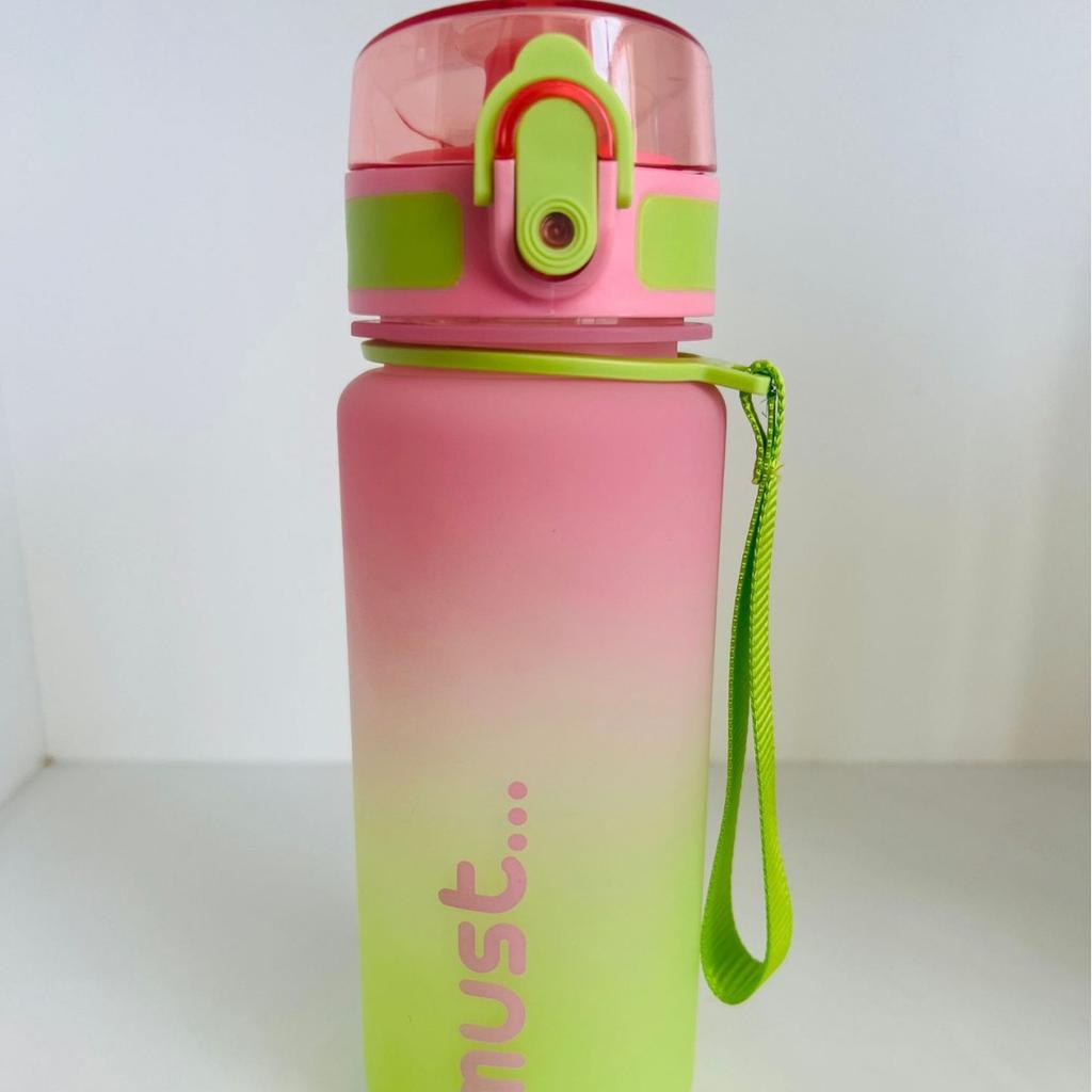 Water bottle Macaron gradual change plastic water cup men and women high value sports kettle PC bounce matte cup