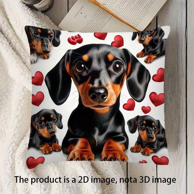 Niedlicher Tierprint Kissenbezug: 2D-Flachdruck, keine echte Stickerei, Nachtsofa Nachtsofa-Kissen