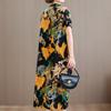 Plus Size Summer Long Dresses for Women Clothes Elegant Short Sleeve Loose V-Neck Women's Summer Dress