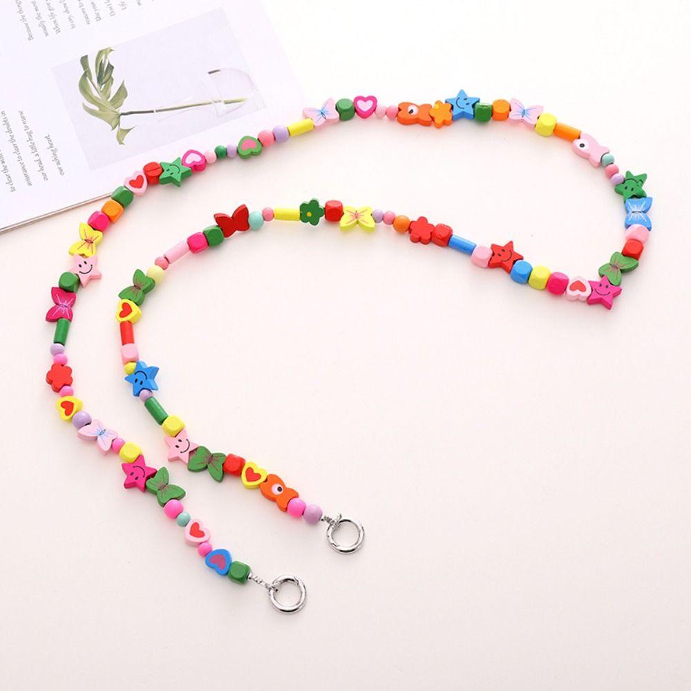 Cellphone Lanyard Mobile Phone Beaded Long Chain  Phone Case Accessories