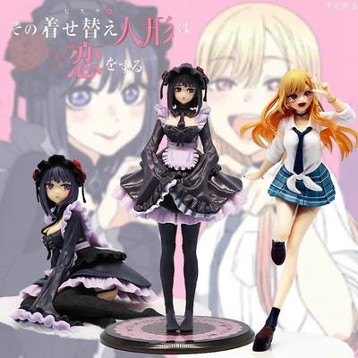 3er Set Kitagawa Marin Schwarzes Dienstmädchen Outfit Actionfigur My Dress-Up Darling Anime Sammlerstück Modell Spielzeug Shizuku Kuroe