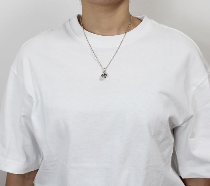 [goodvibrations] Skull Cherry Blossom Japanese Pattern Pendant - Good Vibrations - Men's & Women's - Sterling Silver 925