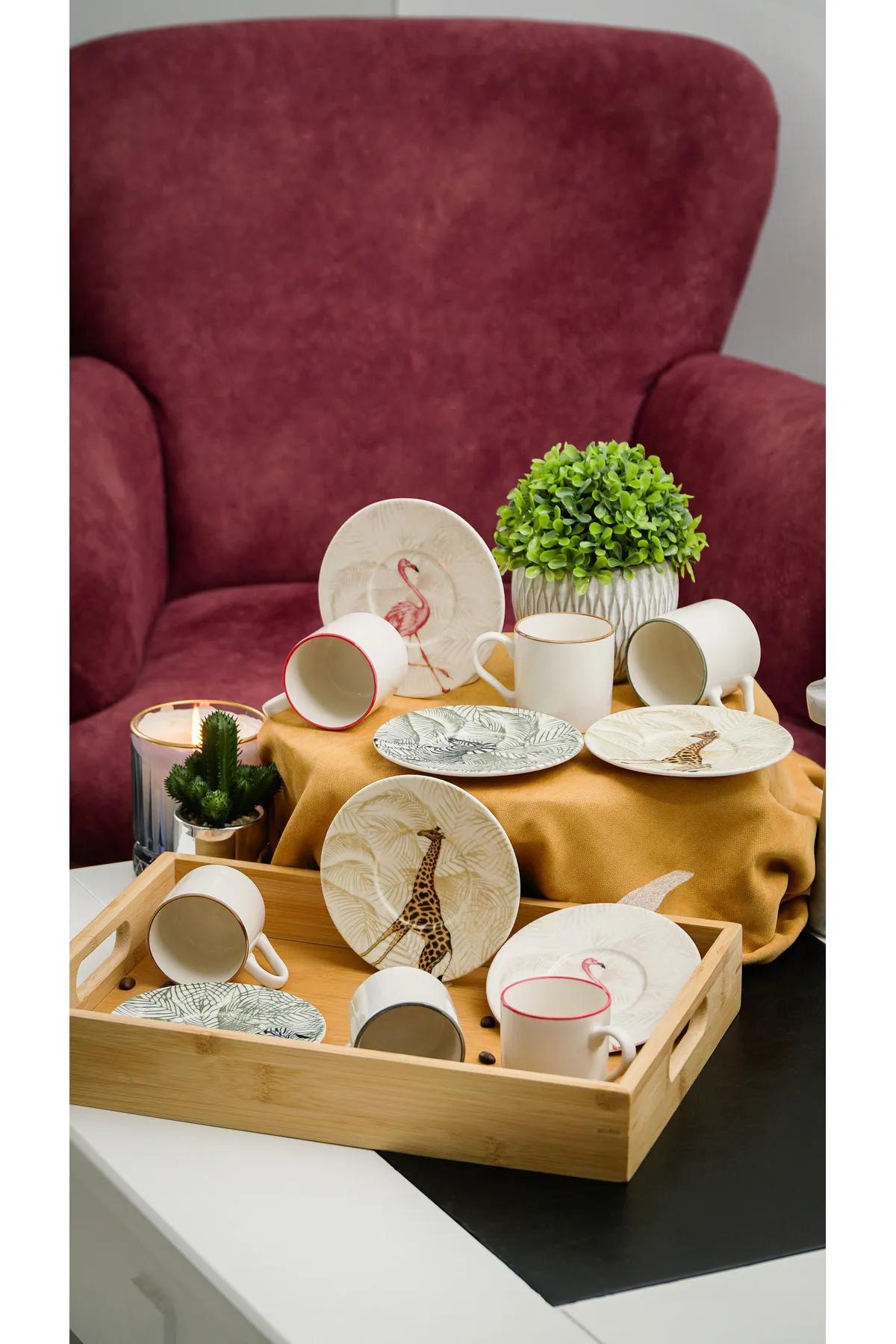 

Фарфоровый кофейный сервиз Doğa, 12 предметов, на 6 персон