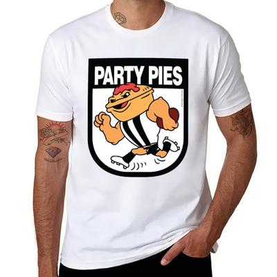 AFL BBQ Series - Collingwood Party Pies T-Shirt Man T Shirts Graphic T Shirt Man Designer T-Shirt