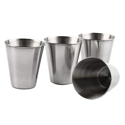 30/35/70/170ml Tasses Pratiques en Acier Inoxydable Set de Verres à Shooter Mini Verres Pour Whisky Vin Avec Étui Set de Boissons Portables Extérieur