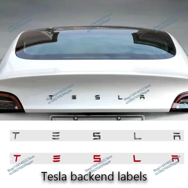 ABS Tesla Rear End Label MODEL/3 Car Logo Rear Letter Sticker Electroplated Car Logo Accessories For MODEL 3 MODEL S X Modified NH0