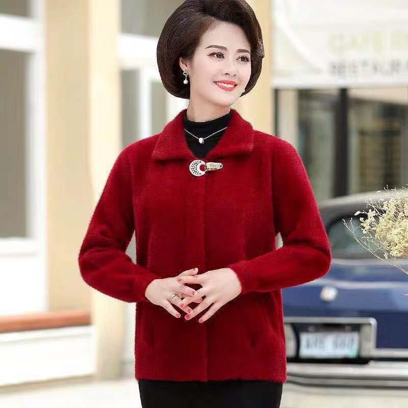 WTEMPO Imitation Mink Fur Coat Women Winter Style Slim Fashion Stand-up Collar Mink Coat Short