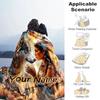1PC Custom Name Wolf Spirit Journey Flannel Blanket Versatile,all-season Throw Suitable for the Living Room,bedroom,camping,travel,and Gift