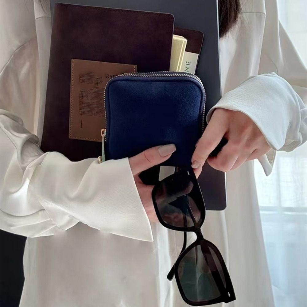 Double-layer Jewelry Storage Bag Earrings Velvet Jewelry Holder Jewelry Packing Bag Vacation