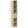 Tall Cabinet Narrow Sonoma Oak Finish 30 X 42.5 X 225 Cm Particleboard