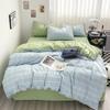 Japan Style Duvet Cover Geometric Plaid Single/Queen/King Quilt Cover Washed Cotton Dekbedovertrek 200x200(pillowcase Need Order