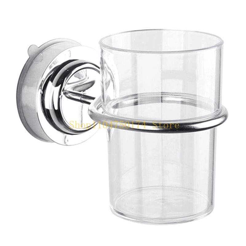 

Wall Mounted Suction Cup Holder Mouthwash Cup Toothbrush Toothpaste Rack for Home Kitchen Bathroom Storage top sale