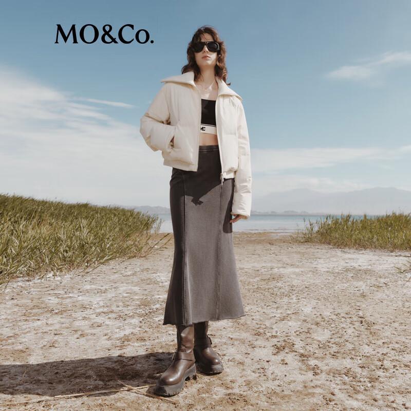 MO&Co. Women's Big Lapel 90% Duck Down Short Jacket