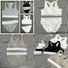 Womens Sports Bra And Panties Set Cotton Padded Wireless For Running And Fitness