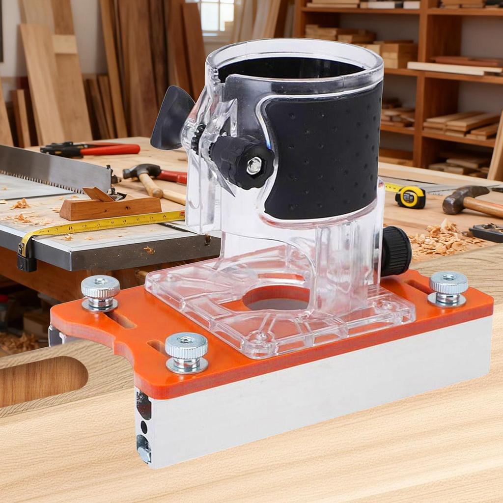 2-in-1 Holzbearbeitungs-Trimm- und Schneidwerkzeug Positionierhalterung Holzfräswerkzeug Nutenfräserhalterung Hand-Schnitzmaschine Basis