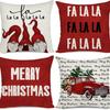 Living Room Christmas Decoration Pillowcase Nordic Style Christmas Tree Printed Cushion Festive Atmosphere Household Supplies