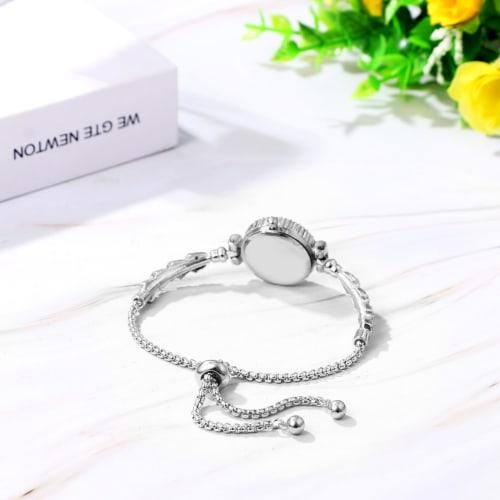 Cute and Stylish Women's Bracelet Watch: Analog, Waterproof, Alloy Strap, Adjustable Length, Casual, Business, Fashion Watch, Silver, Women's Accessor