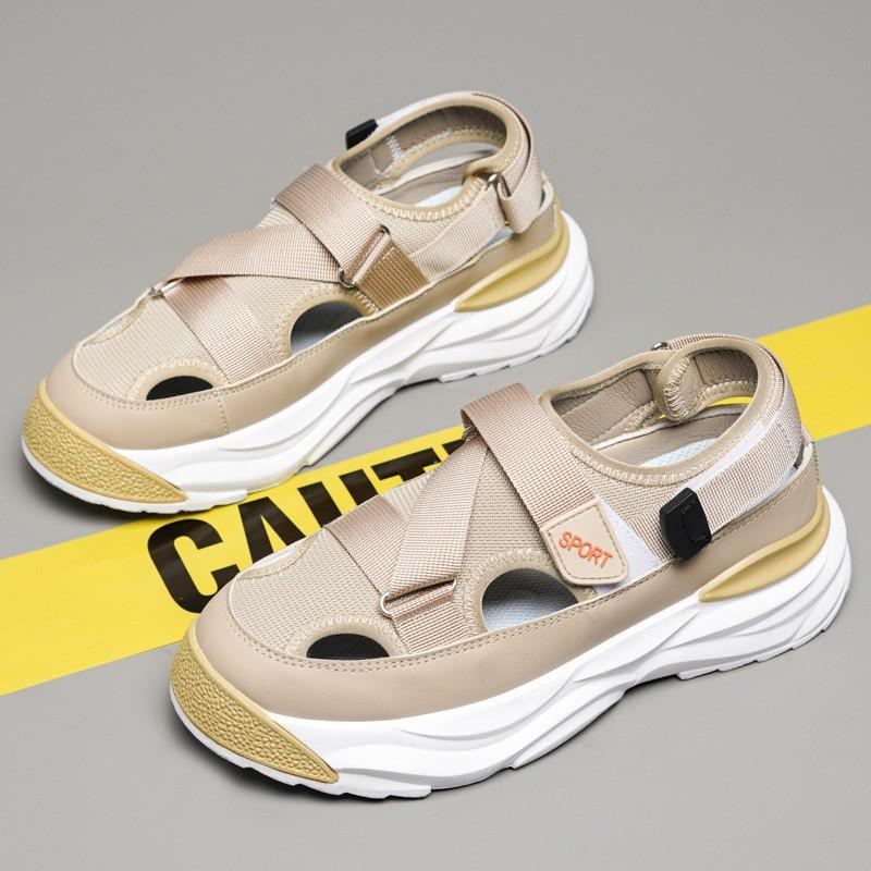 

Summer men s sandals trendy hole shoes men s beach shoes heightened platform shoes men s casual breathable cool slippers 39