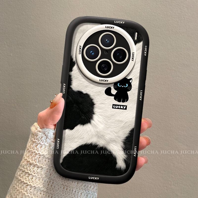 Premium Silicone Phone Case Vivo X200 Pro X100S X100 Ultra Full Coverage Cartoon Black Cat Design Shockproof vivo X200 S