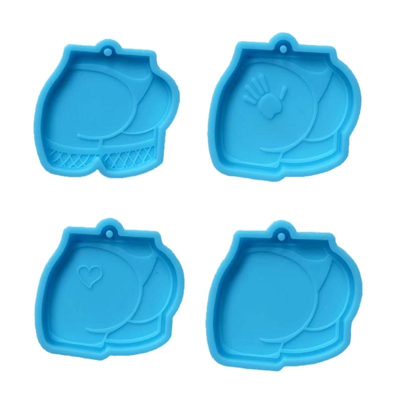 Cute Butt Shape Dangler Casting Silicone Mould Handmade Craft Gift for Family Various Beautiful Decorations Durable