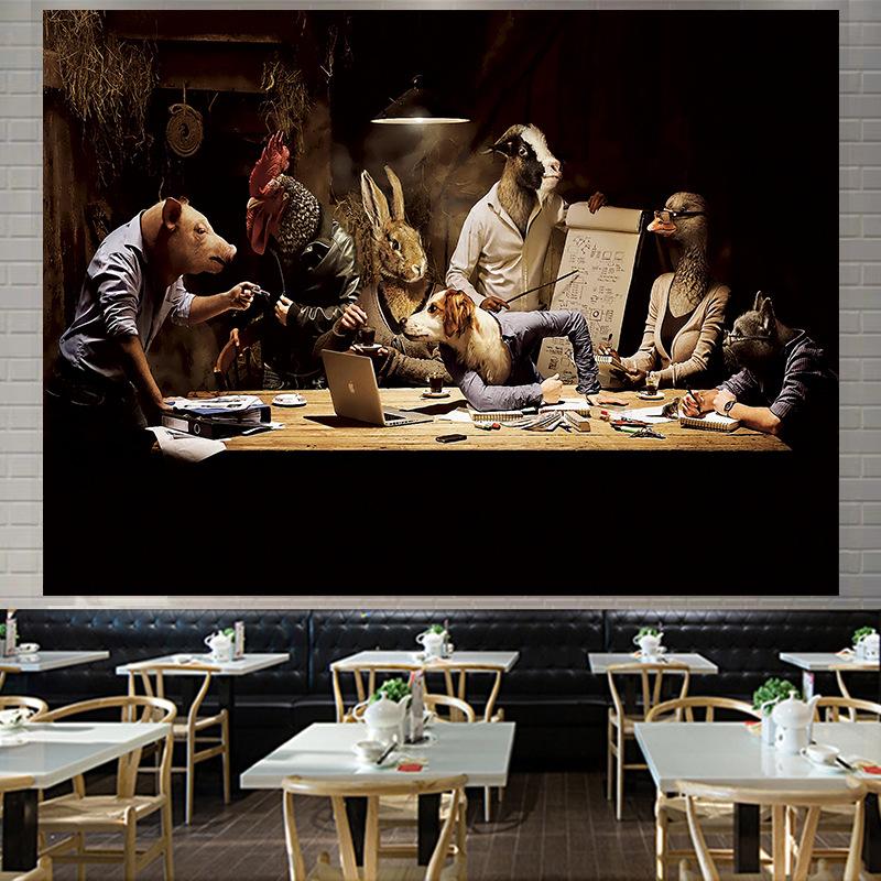 Zwierzęta Ins Styl tła Duży gobelin ścienny wiszący geometria Hipisowski gobelin Wystrój pokoju domowego Estetyczna dekoracja