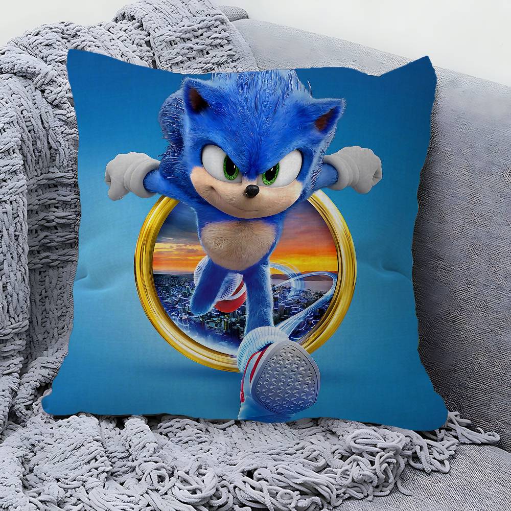 Anime S-Sonics H-Hedgehoges Pillow Gift Home Office Decoration Pillow Bedroom Sofa Car Cushion Coverpillow Case