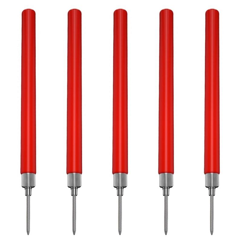 Pack of 5 Electrical Test Probes with Color Coding Multimeter Test Leads Set 2 Size for Easy Polarity Identification