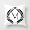 Nordic Simple Crown Letter Printing Pattern Cushion Cover Home Living Room Sofa Decoration Square Pillow Pillow Cover