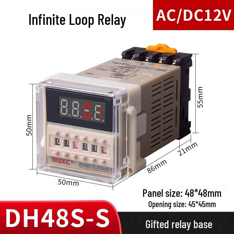 DH48S-S Digital Time Relay: Adjustable 24V/220V Cycle Control, 2Z Switch, 380V Delay