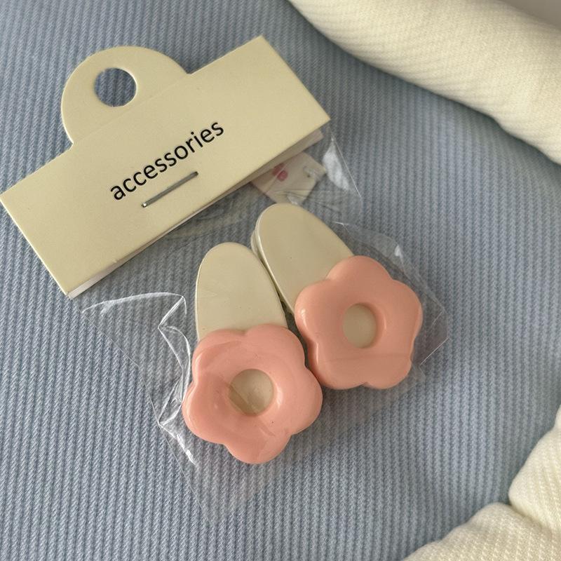 Pink Series Cute Bow Hair Clip for Girls - Small Duckbill Clip for Bangs