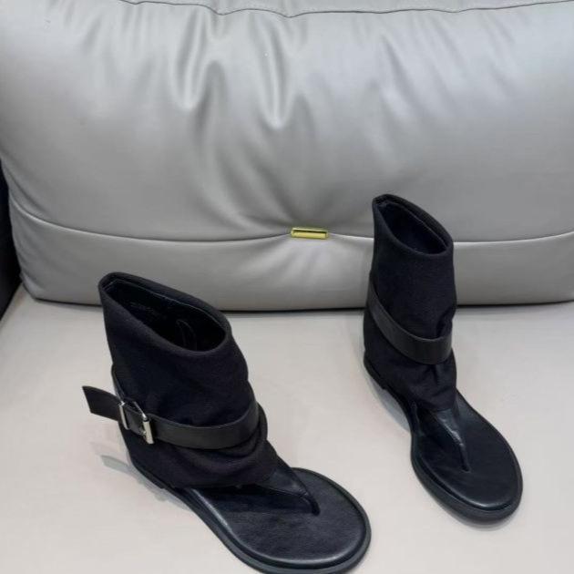 Fashion versatile toe cool boots cover boots summer 2025 new fashion round head personalized Roman women's sandals