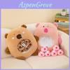 Adorabile Set di Cuscini Peluche Capibara Riempito con Morbido Cotone PP Materiale Peluche Corto