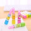 10Pcs Cartoon Fruit Lipstick Shape Erasers Stationery Gift for Kids Birthday Party Favors Back To School Rewards Pinata Fillers