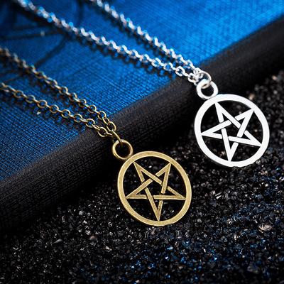 Pentagrama Sun Evil Power Sobrenatural Sobrenatural Colar Acessórios de Filme