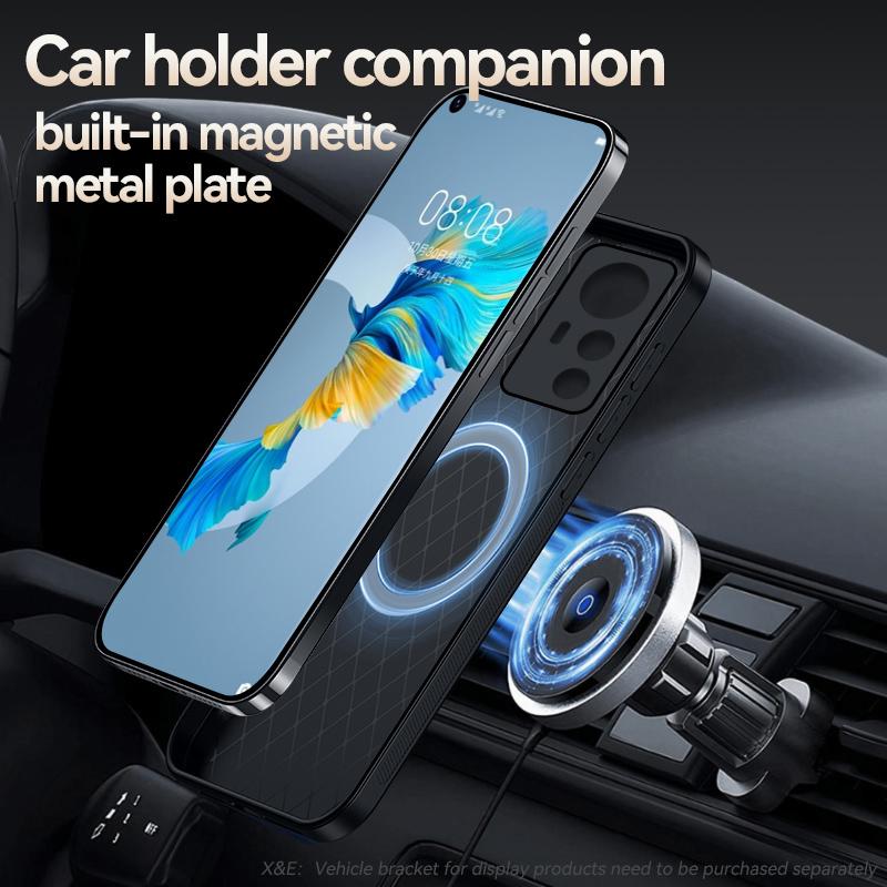 Für Xiaomi 12 Pro Hülle Eingebauter Magnethalter Telefonhüllen Für Xiaomi12 Xiaomiy Xiomi Mi12 Mi 12 Pro 12X 5G Lederrückseite
